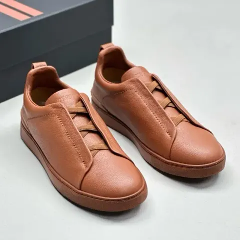 Zegna Triple Stitch Shoes option Reddish brown