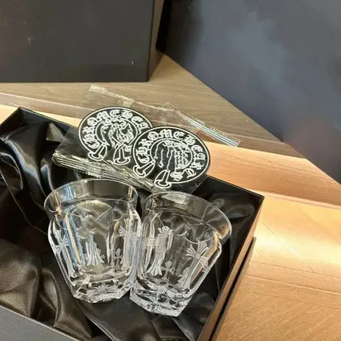 Chrome Hearts Glasses option Crystal goblets with a cross design