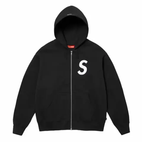 Supreme Zip Hoodie option S-label black top