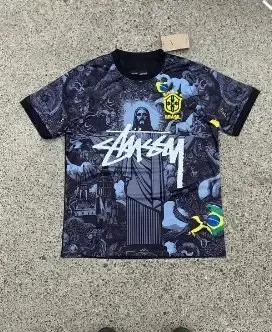 Stussy Jerseys option Brazil YS Gray Black Band Letter