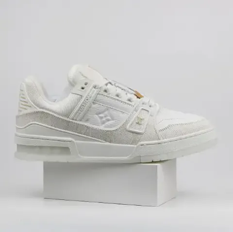 LV Trainers Monogram Black Denim Sneakers option 08