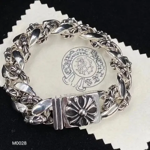 Chrome Hearts Thick Bracelet With Cross option S10