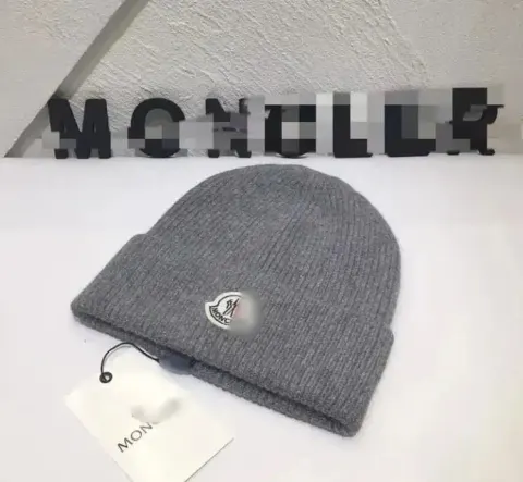 Budget Moncler Beanie option Knit Hat dark gray