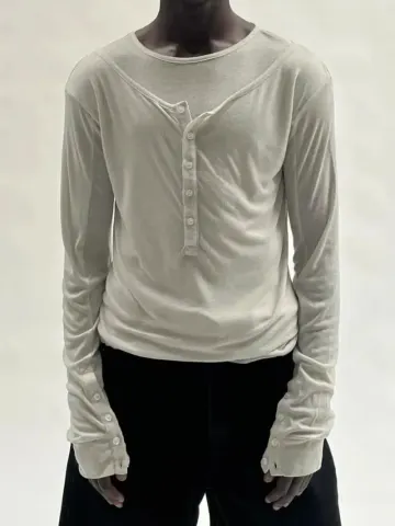 No Faith Studios 24SS Longsleeve option white button