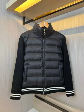 Moncler Padded Cotton Cardigan option Black