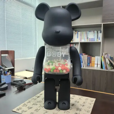 Unique Medium BearBrick option matte black qiangiu