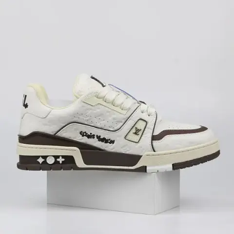 LV Trainers Monogram Black Denim Sneakers option 34