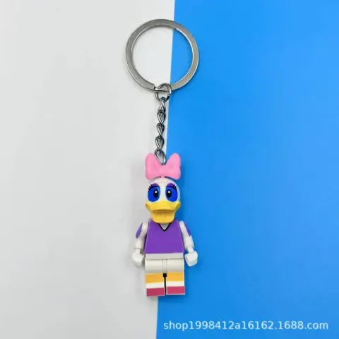 Lego Keychain Pendants option Daisy Purple