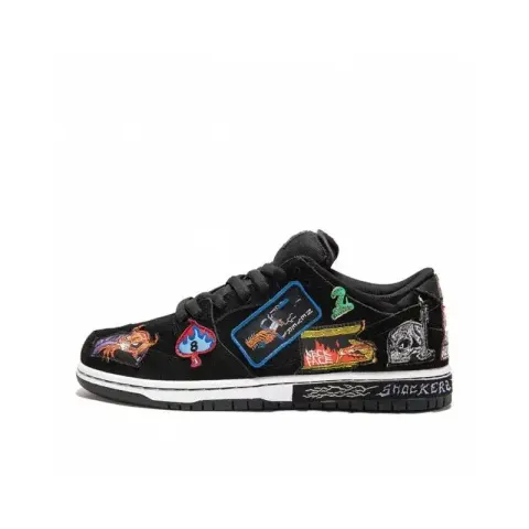 Dunk SB Clot Shoes option black and white graffiti