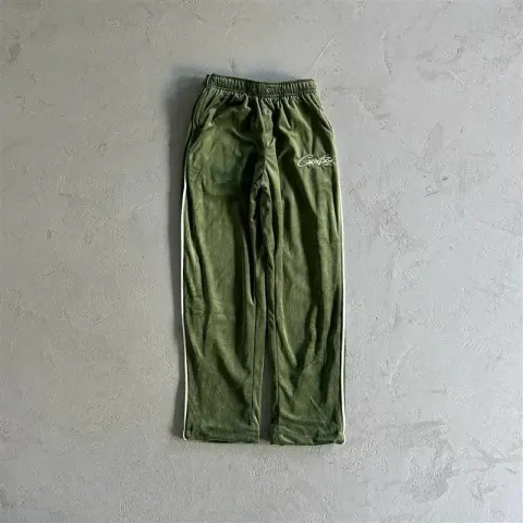 Corteiz Tracksuit Top option Green velvet trousers