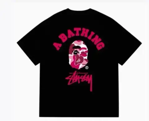 Bape x Stussy Tee option 214 black