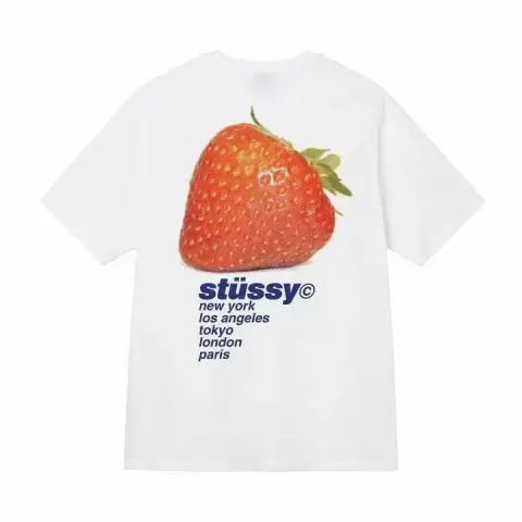 Stussy Tee option White Strawberry]