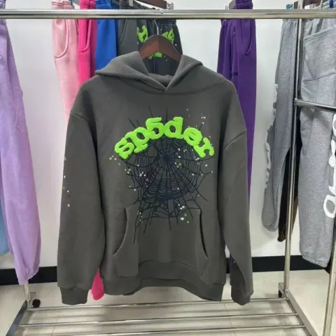 Sp5der Pink Hoodie option dark grey