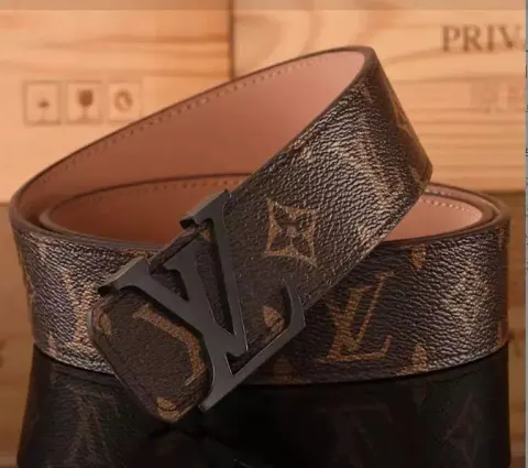 Budget LV Belt option L classic vintage black buckle