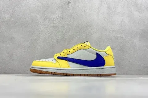 Jordan 1 High Travis Scott x Fragment option Grey yellow DZ 4137-700