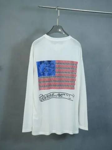 Chrome Hearts USA Longsleeve Hoodie option white