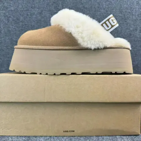 High Grey UGG Shoes option Thick Slippers 3474-Maroon