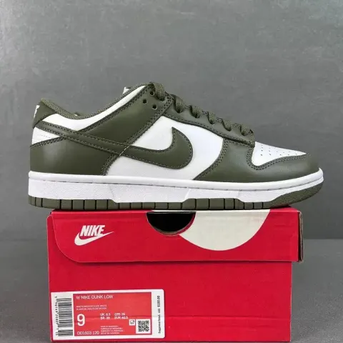 Nike Dunk Low Gray Fog option White Olive Green DD1503-120