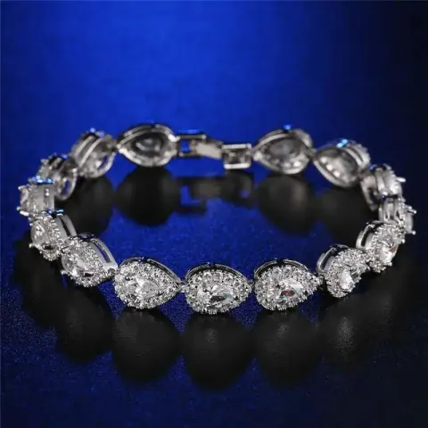 Random Bracelet option KSB00039 Platinum White Diamond
