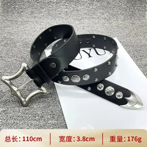 Chrome Hearts Belt option [square buckle double row nail 108cm] cross belt