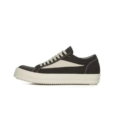 Rick Owens Vans Leather Sneakers option Black and white canvas