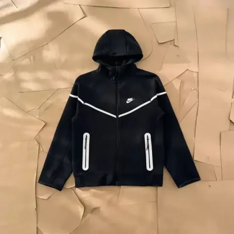 Reflective Tech Fleece Tracksuit option Black top