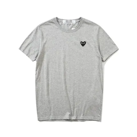 CDG Double Heart Tee option 2195 gray