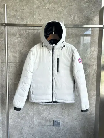 Canada Goose Lodge Hooded Jacket option White