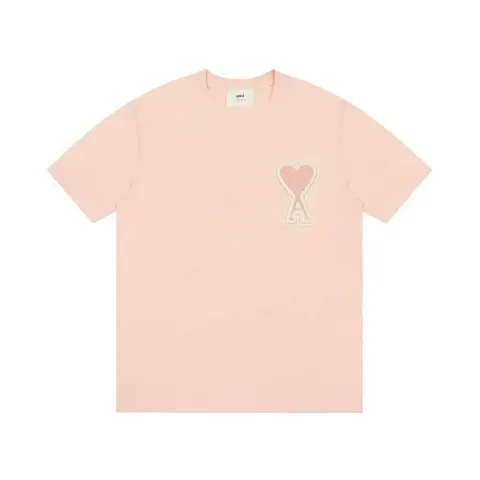 Ami Paris T-Shirts With Big Logo option Meat pink