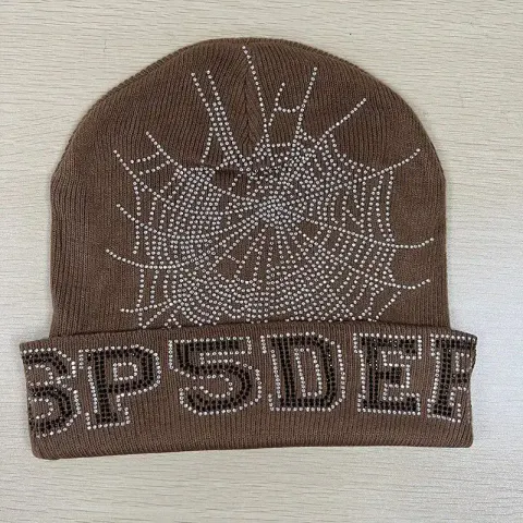 Sp5der Blue Beanie option Dark brown