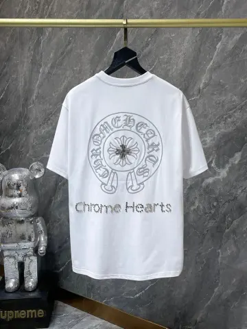 Chrome Hearts Leather Tee's (30+ Styles) option 8790 White