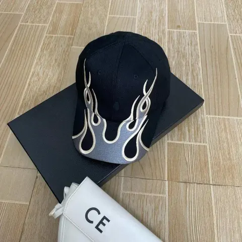 Balenciaga Cap option Flame Embroidery Black