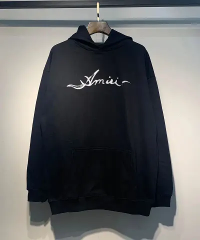 Amiri Paint Splatter Hoodie option 890 black