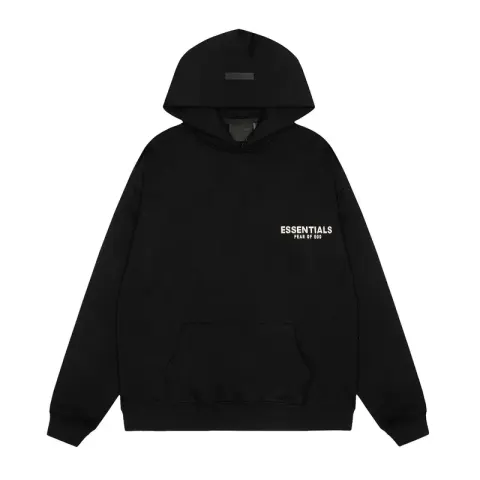 Essentials Hoodie option Hooded-Black