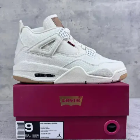 Jordan 4 Manila option Levi's White AO2571-100