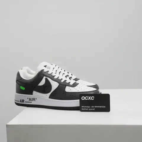 LV Air Force 1 option White and black skin