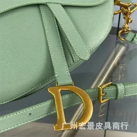 DIOR Saddle option palm print green