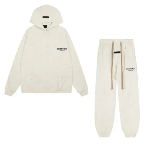Essentials Hoodie option Hooded-Oat Ash Set