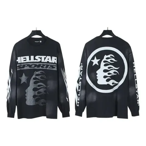 Hellstar Tee Hoodie option D110 wash water black