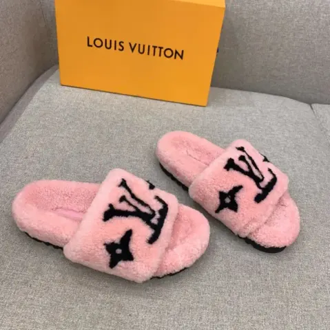 LV Bom Dia Shoes option Pink black letters