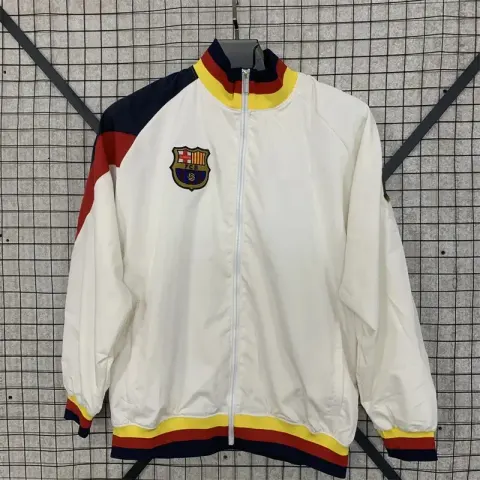 Vintage Jersey Hoodie Zip option Barcet Vintage Windbreaker Single-sided