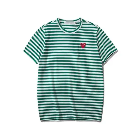 CDG Double Heart Tee option 2194 Green