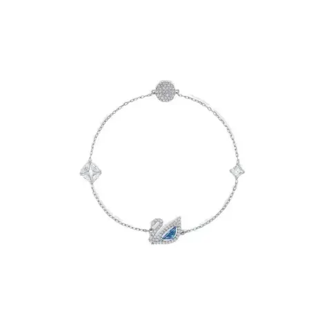 Swarovski BRACLET option White gold blue swan