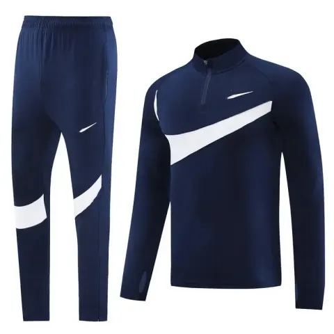 Nike Black-White Tracksuit Set option NK07 blue suit