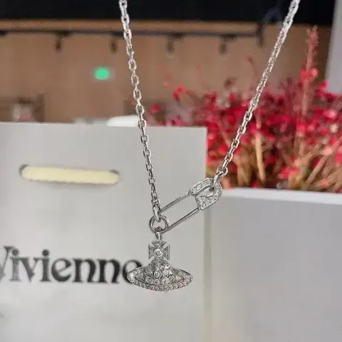Vivienne Westwood Necklaces option White gold pin necklace