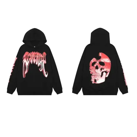 Revenge Hoodie option Red Skeleton Head