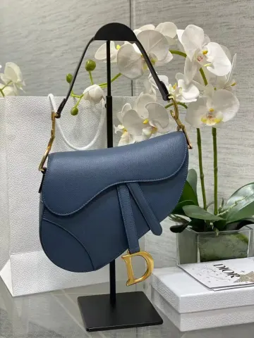 Dior Saddle Bag option Blue 24 × 6 × 18cm