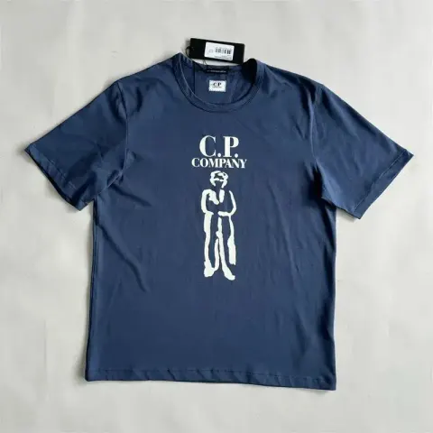 CP Company Tee option navy blue