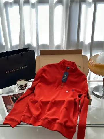 Ralph Lauren Zip option Rust Red [dark blue Ma Biao]]