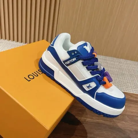 LV Trainers Maxi option Blue and white